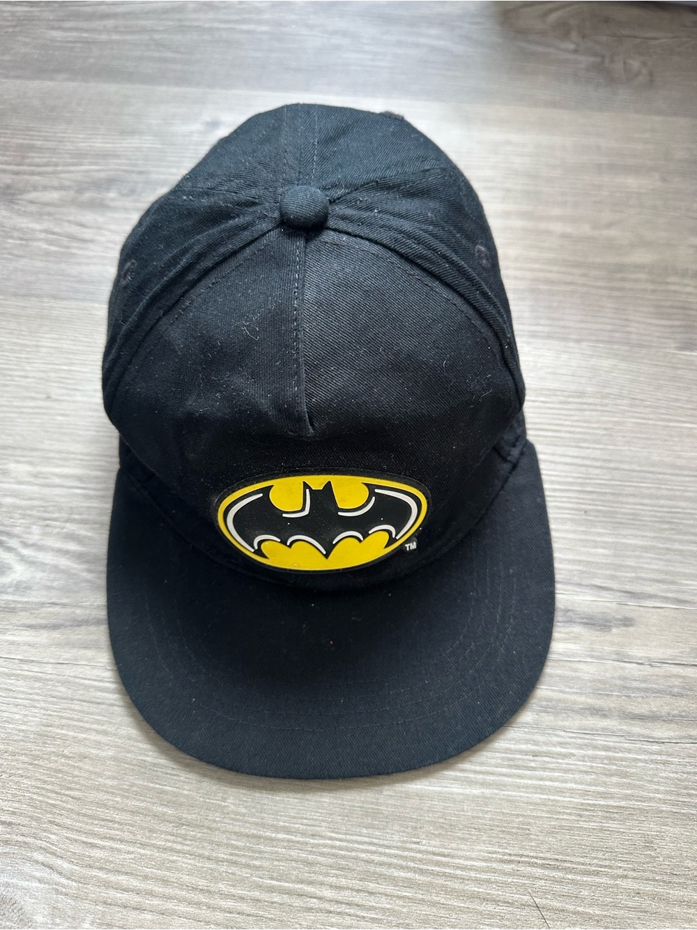 Batman Black Cap with Yellow Logo - Kids Superhero Hat